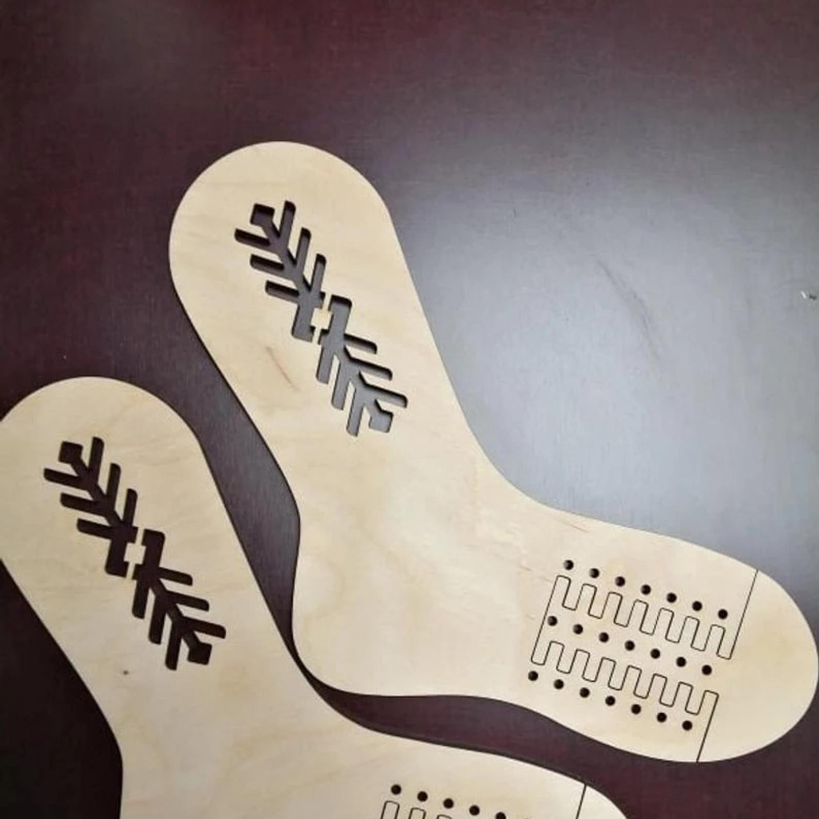 2Pcs Sock Blockers Knitting Mold for Craft Lovers Beginners Stripe Pattern