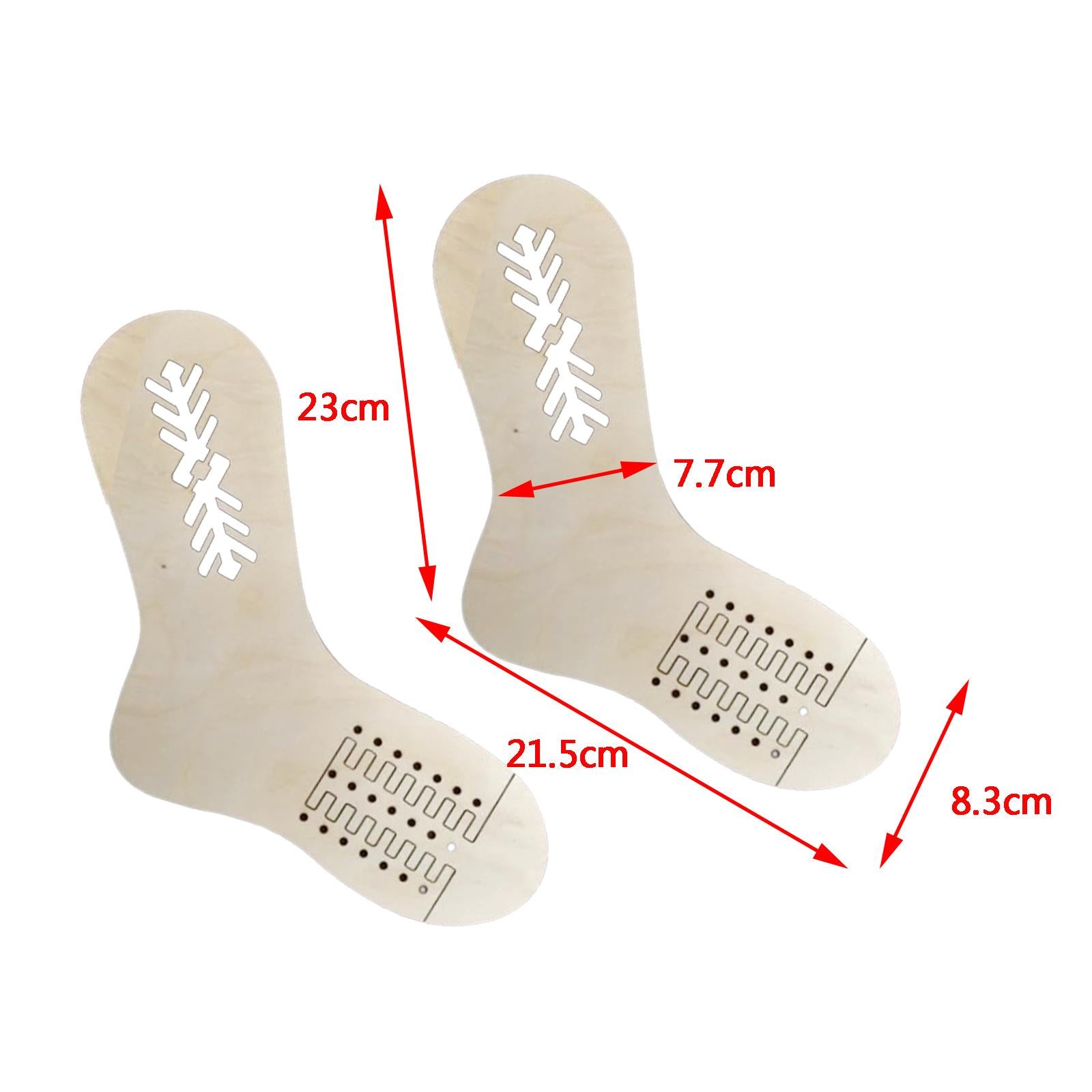 2Pcs Sock Blockers Knitting Mold for Craft Lovers Beginners Stripe Pattern