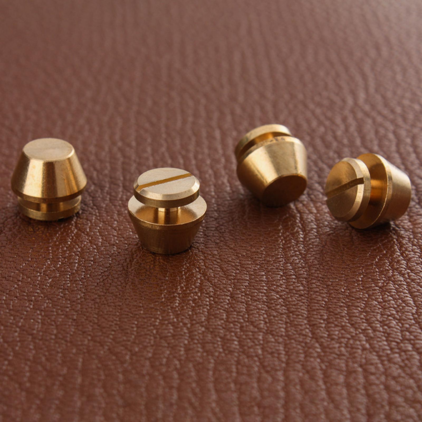 10/12 Rivets Studs Screw Back Feet Metal Studs Rivet Gold 10Pcs