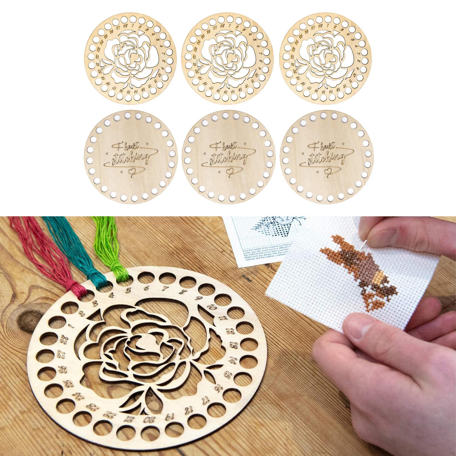 3x Embroidery Floss Organizer Cross Stitch Thread Holder Storage Tool Rose