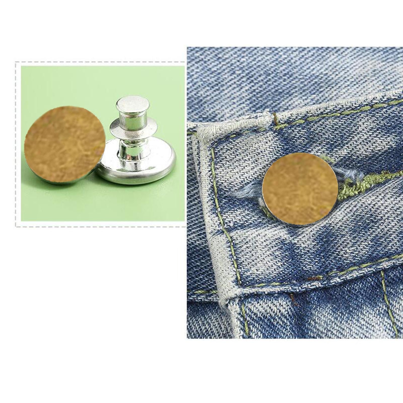 Jean Waist Buckle Button Durable Replacement for Pants Shorts Kids Bronze