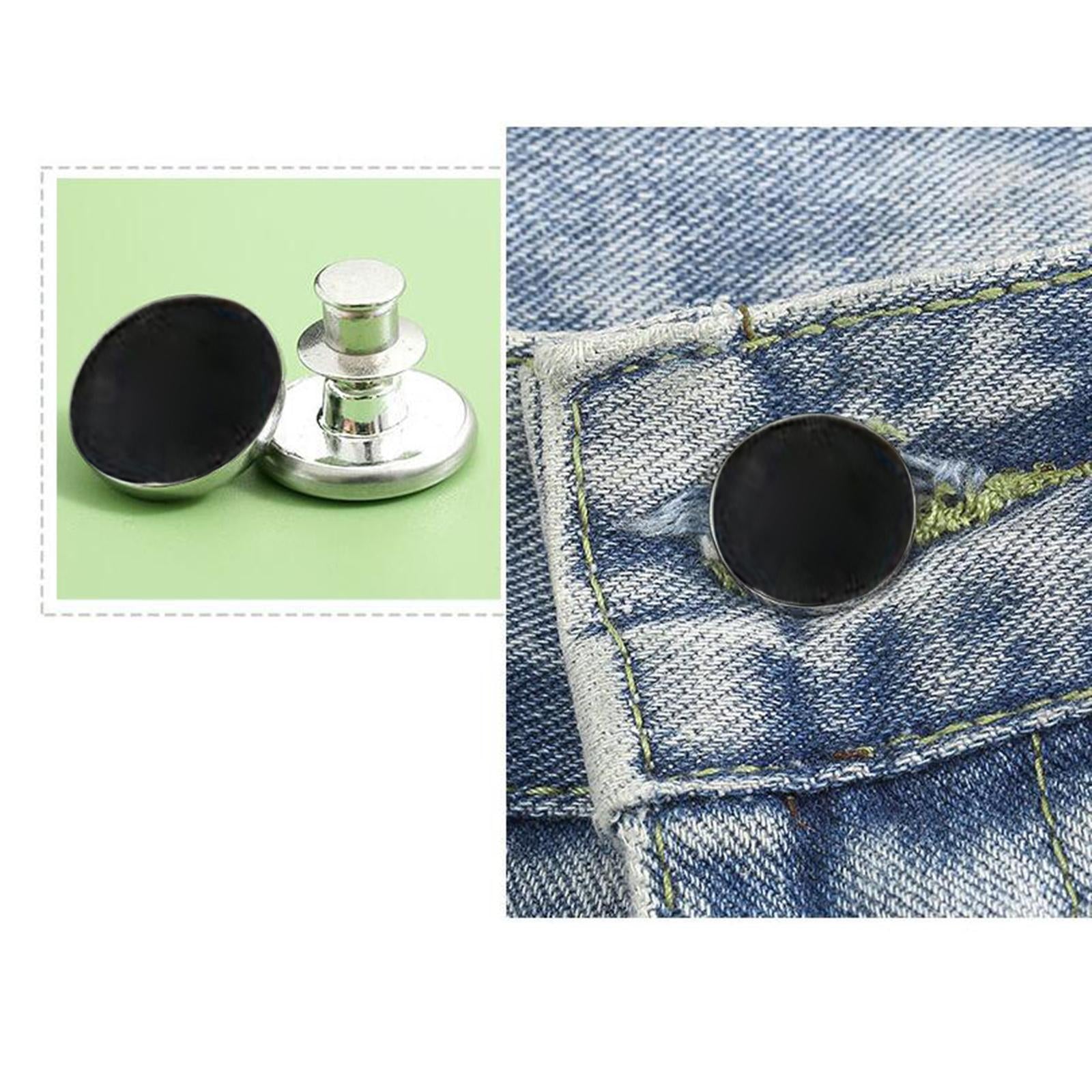 Jean Waist Buckle Button Durable Replacement for Pants Shorts Kids Brown