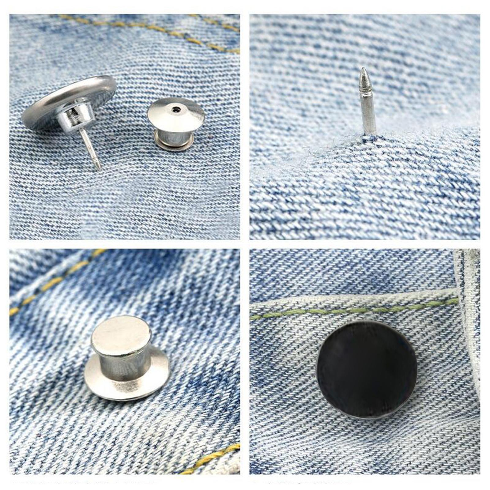 Jean Waist Buckle Button Durable Replacement for Pants Shorts Kids Brown