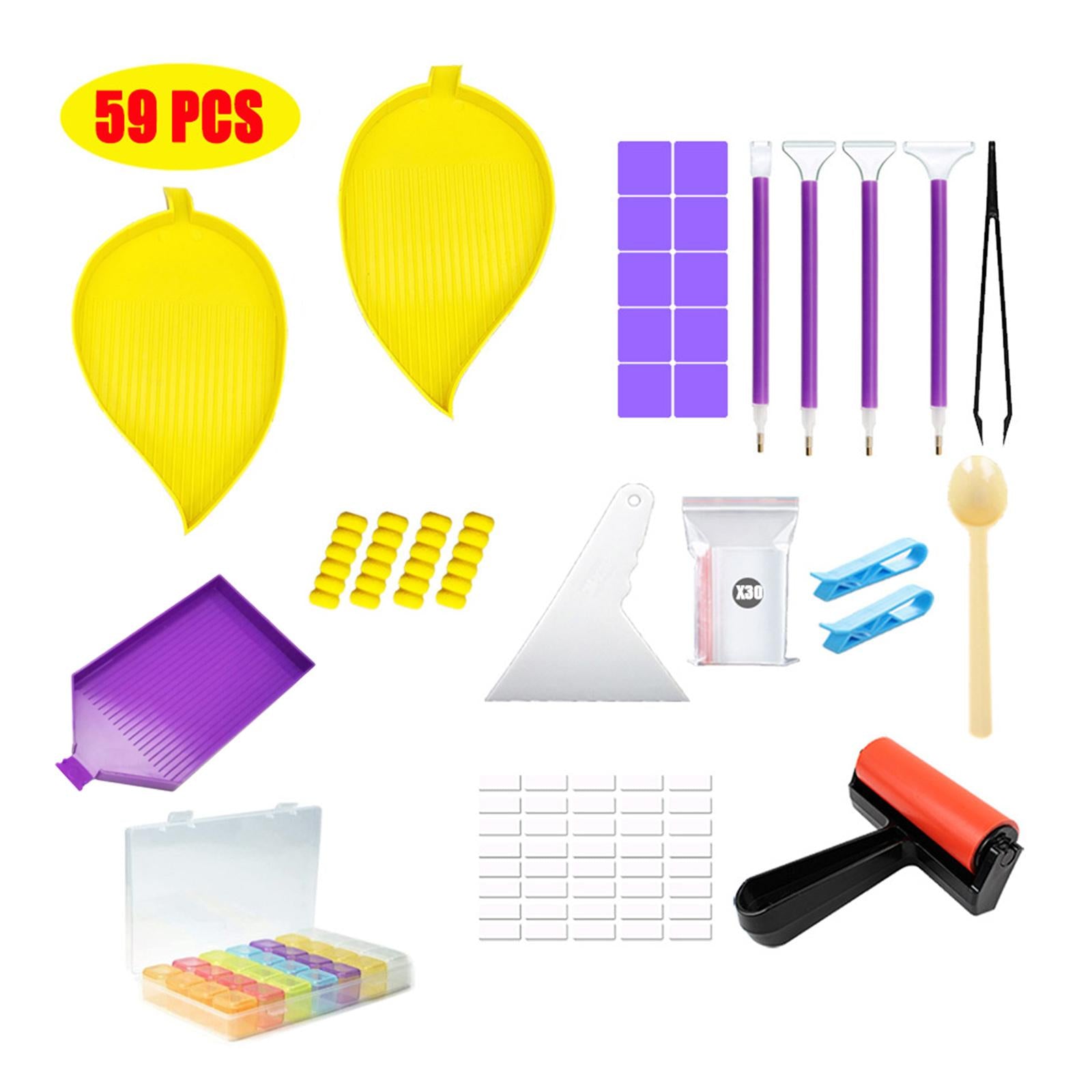 Diamond Painting Tools Kit DIY Storage Box Craft Drill Pens Trays 59 Pieces