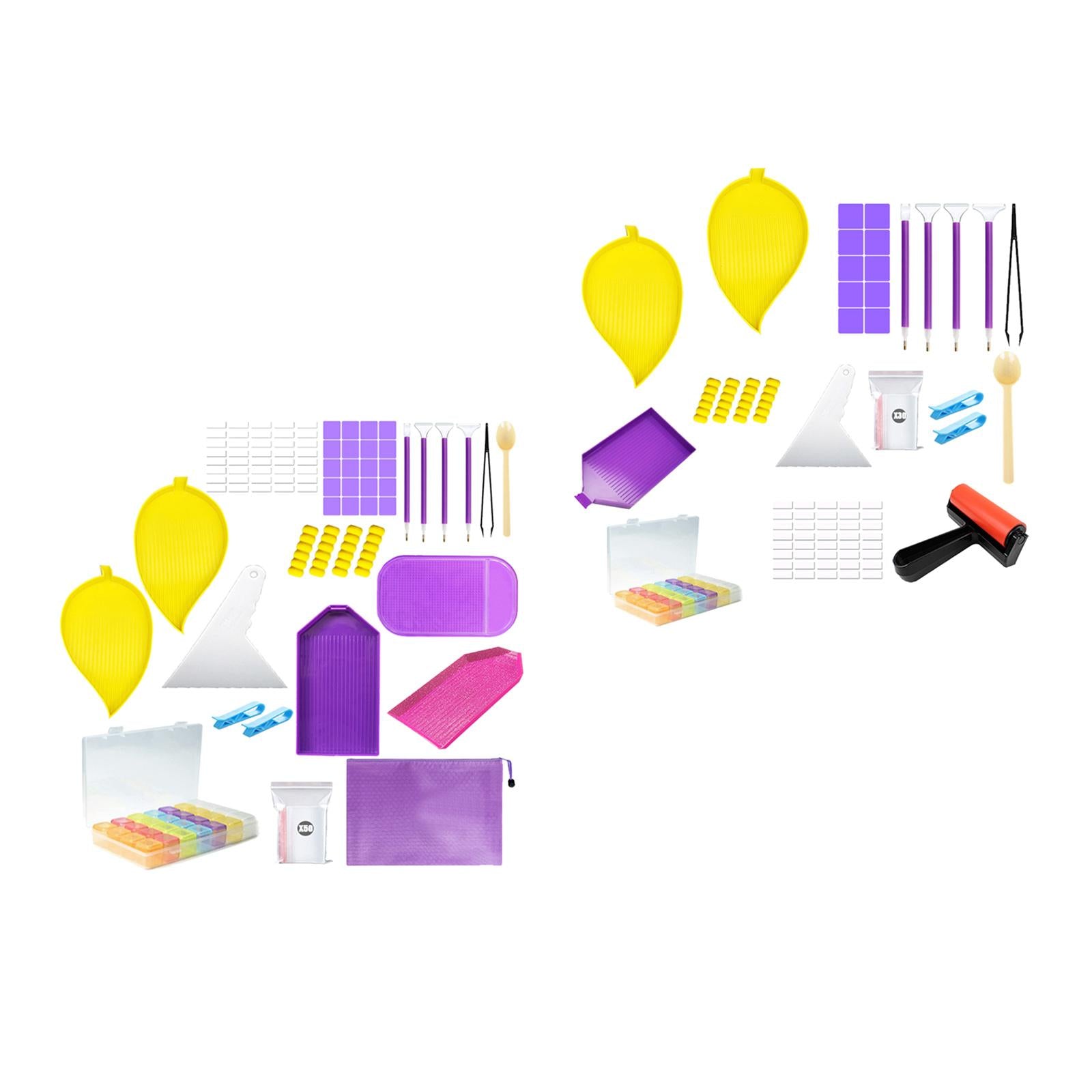 Diamond Painting Tools Kit DIY Storage Box Craft Drill Pens Trays 59 Pieces