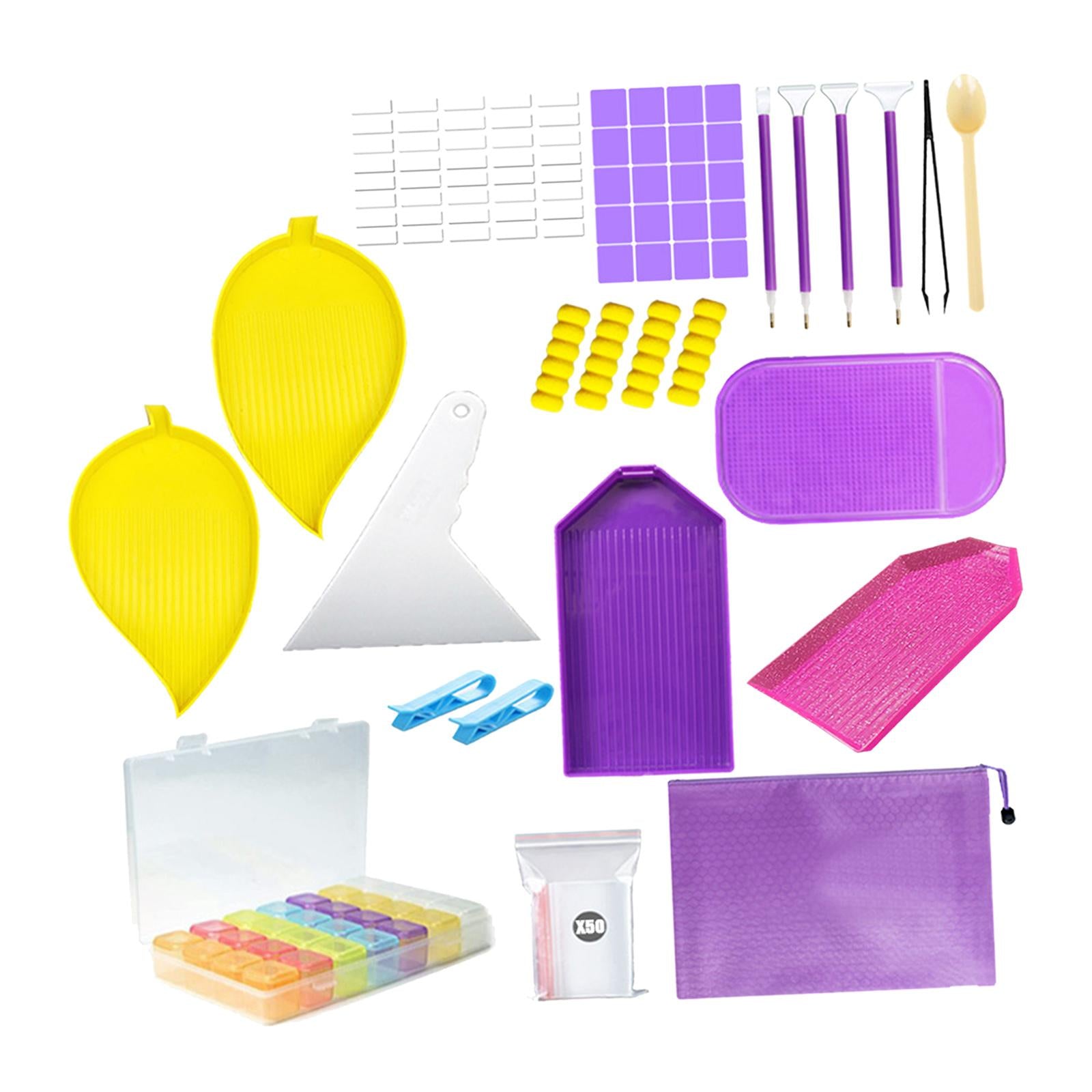 Diamond Painting Tools Kit DIY Storage Box Craft Drill Pens Trays 93 Pieces
