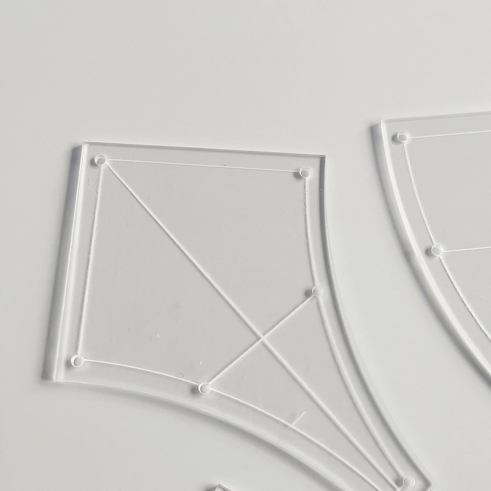 3pcs Quilting Template DIY Tool Kit Quilt Stencil Ruler for Drawing Quilting