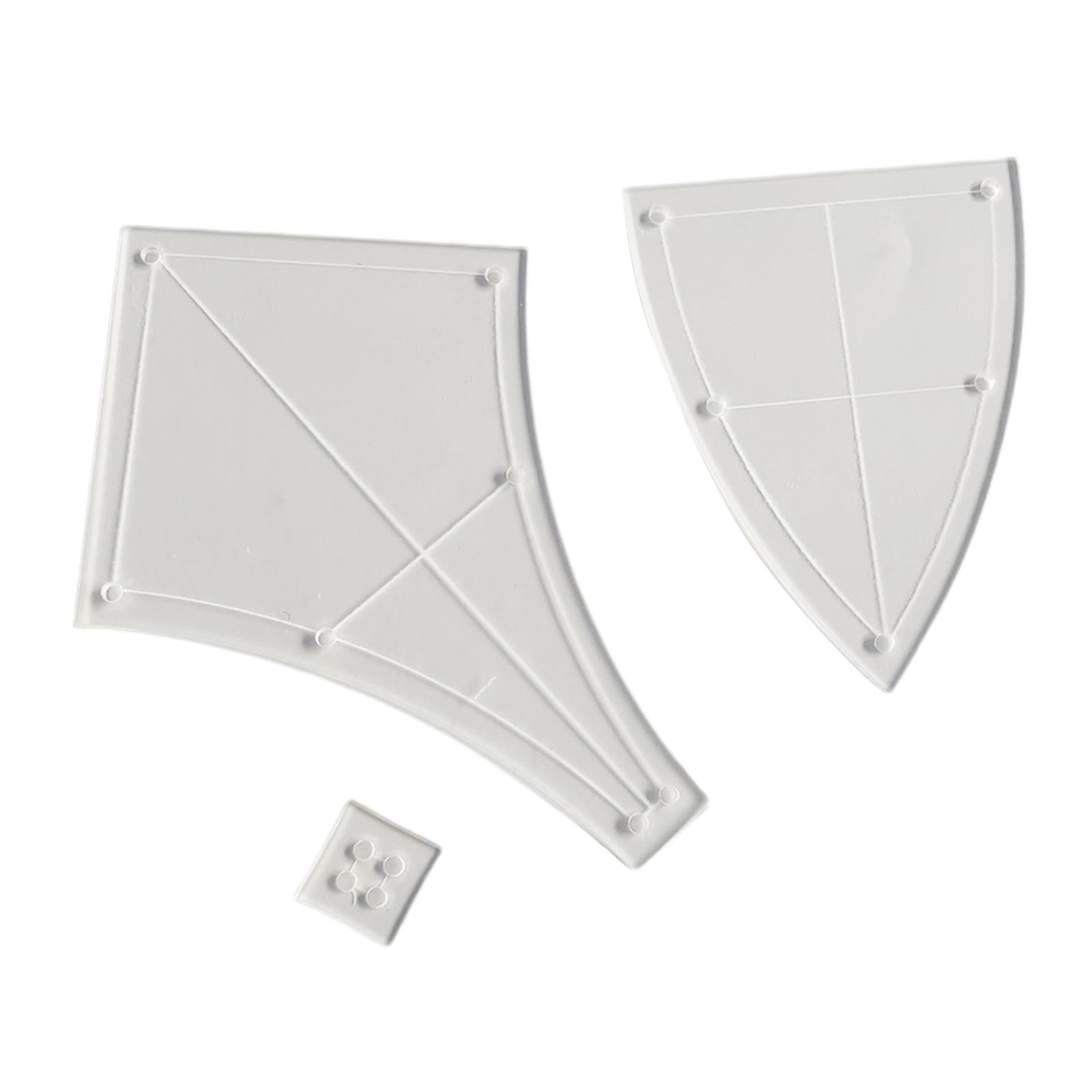 3pcs Quilting Template DIY Tool Kit Quilt Stencil Ruler for Drawing Quilting