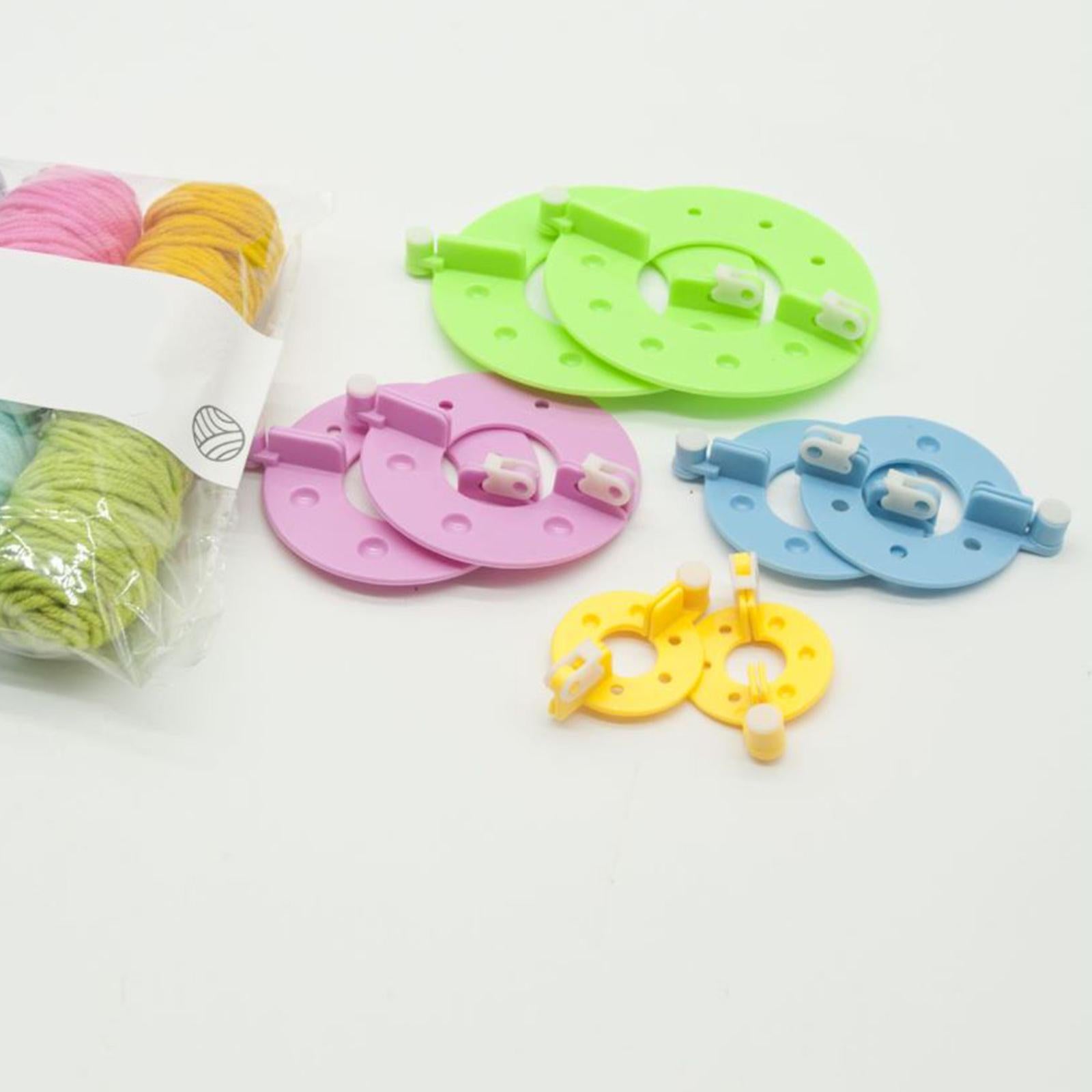 4 Sizes Pompom Maker Fluff Ball Waver DIY Knitting Fuzz Ball Making Supplies Pompom Maker 6 Yarns