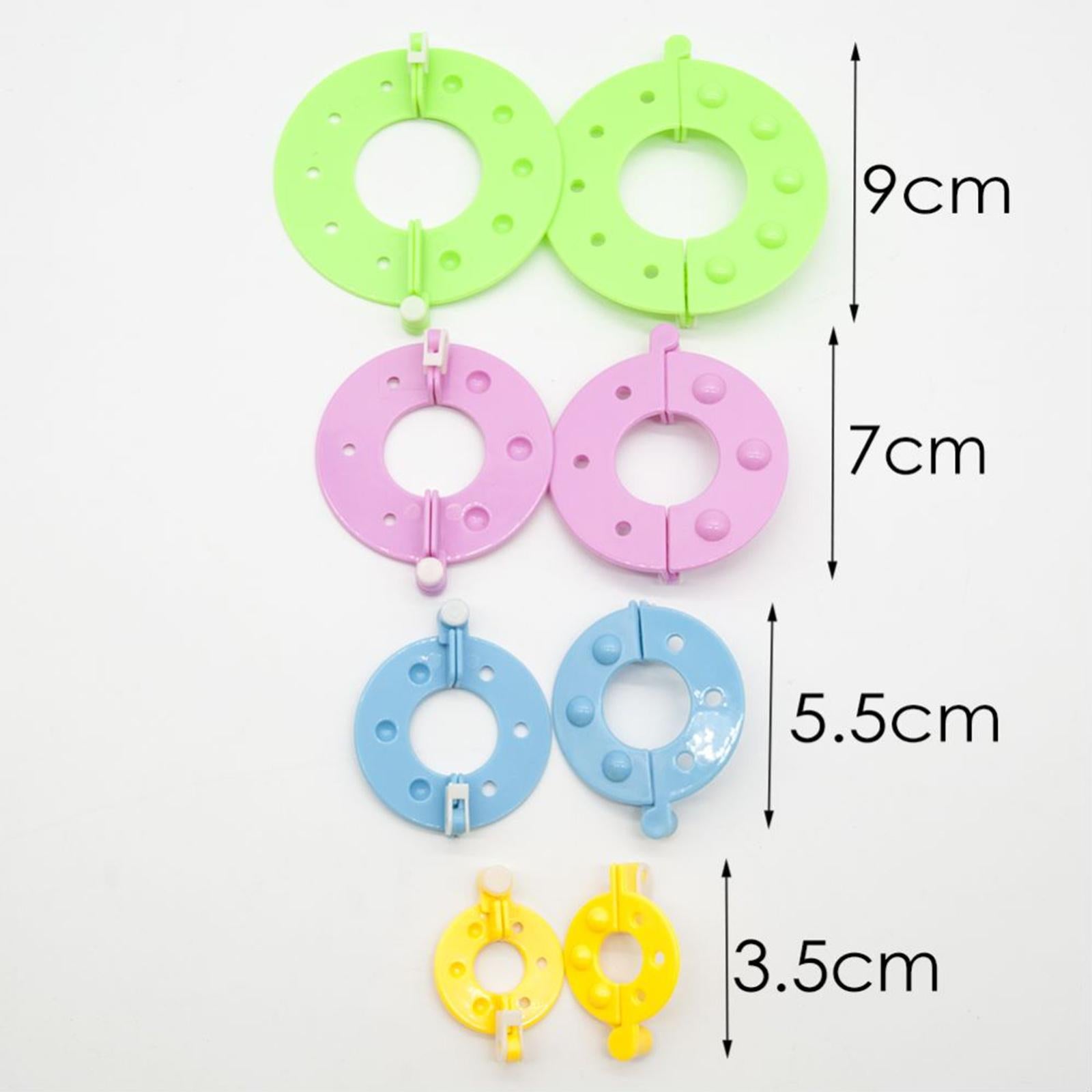 4 Sizes Pompom Maker Fluff Ball Waver DIY Knitting Fuzz Ball Making Supplies Pompom Maker 6 Yarns