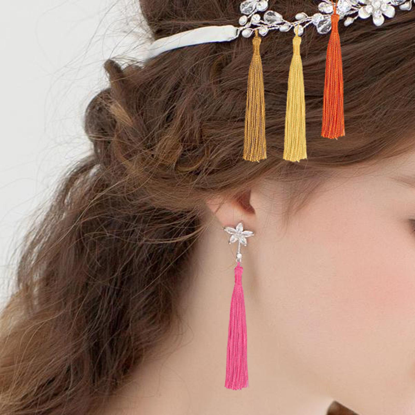 300Pieces Tassel Pendants DIY Keyring Earrings Jewelry Making Supplies Gift