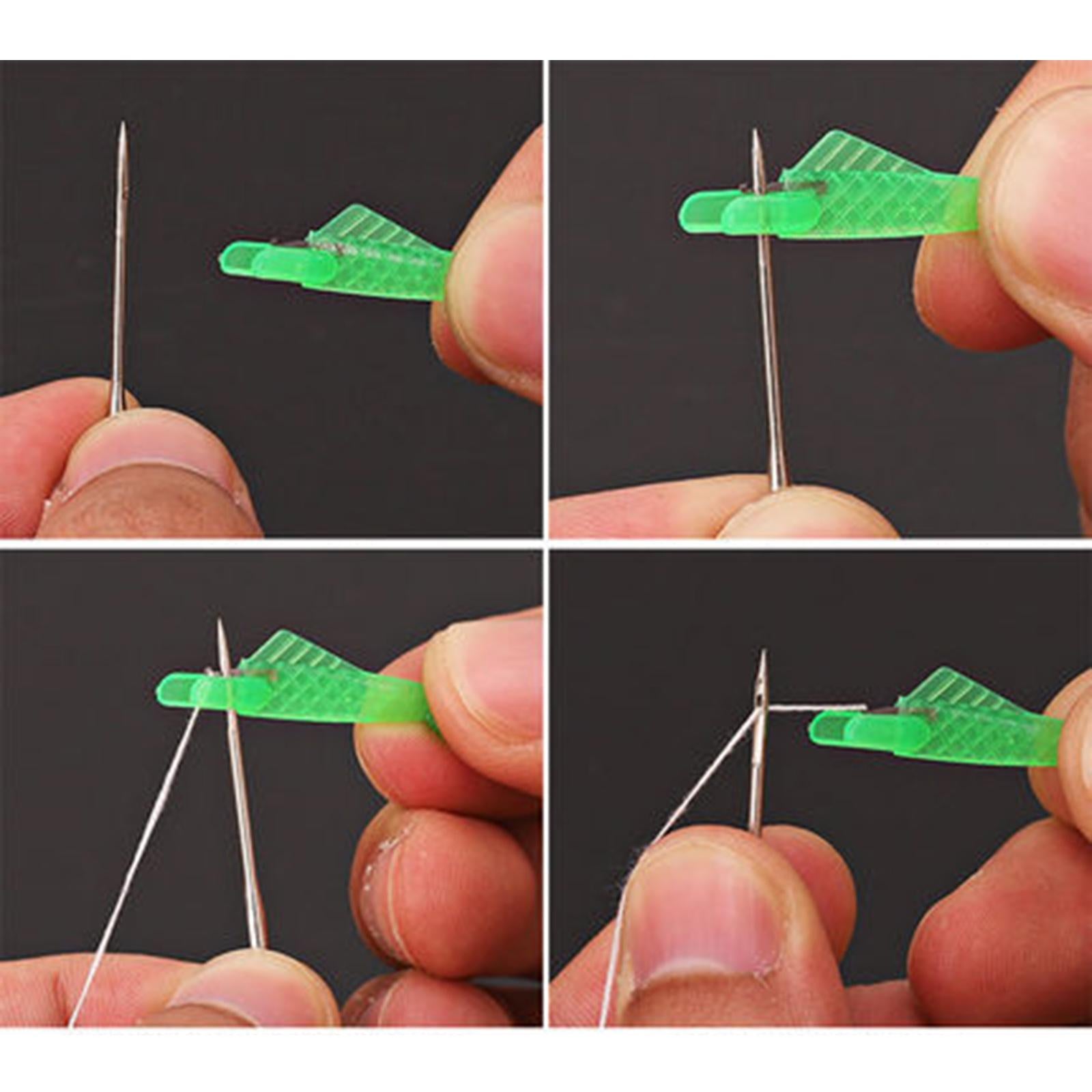 100x Needle Threader Embroidery Cross Stitch Needle Threading Tools Pink