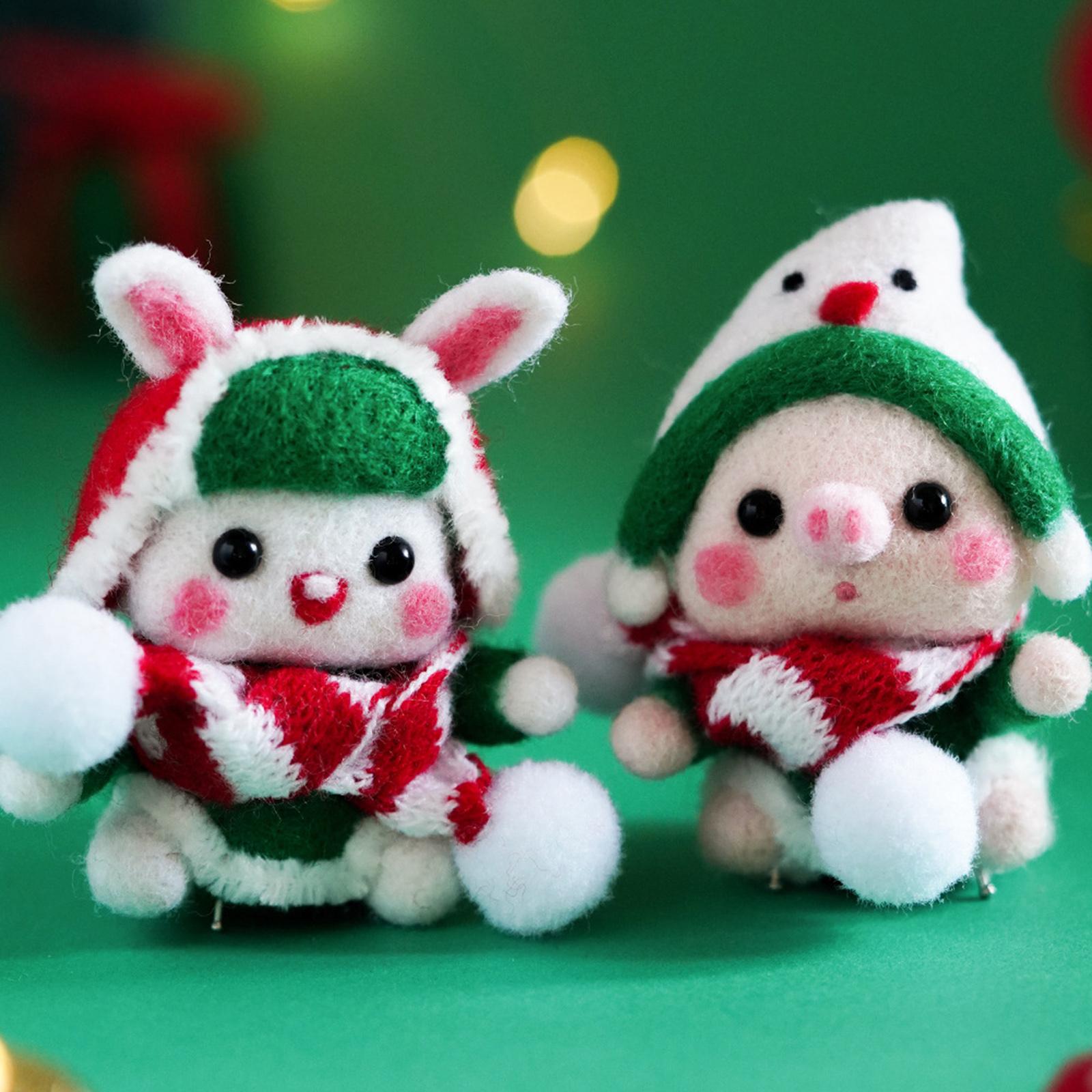 1x Cute Animal Needle Felting Starter Kit with Needle for Beginner Kid Adult Rabbit