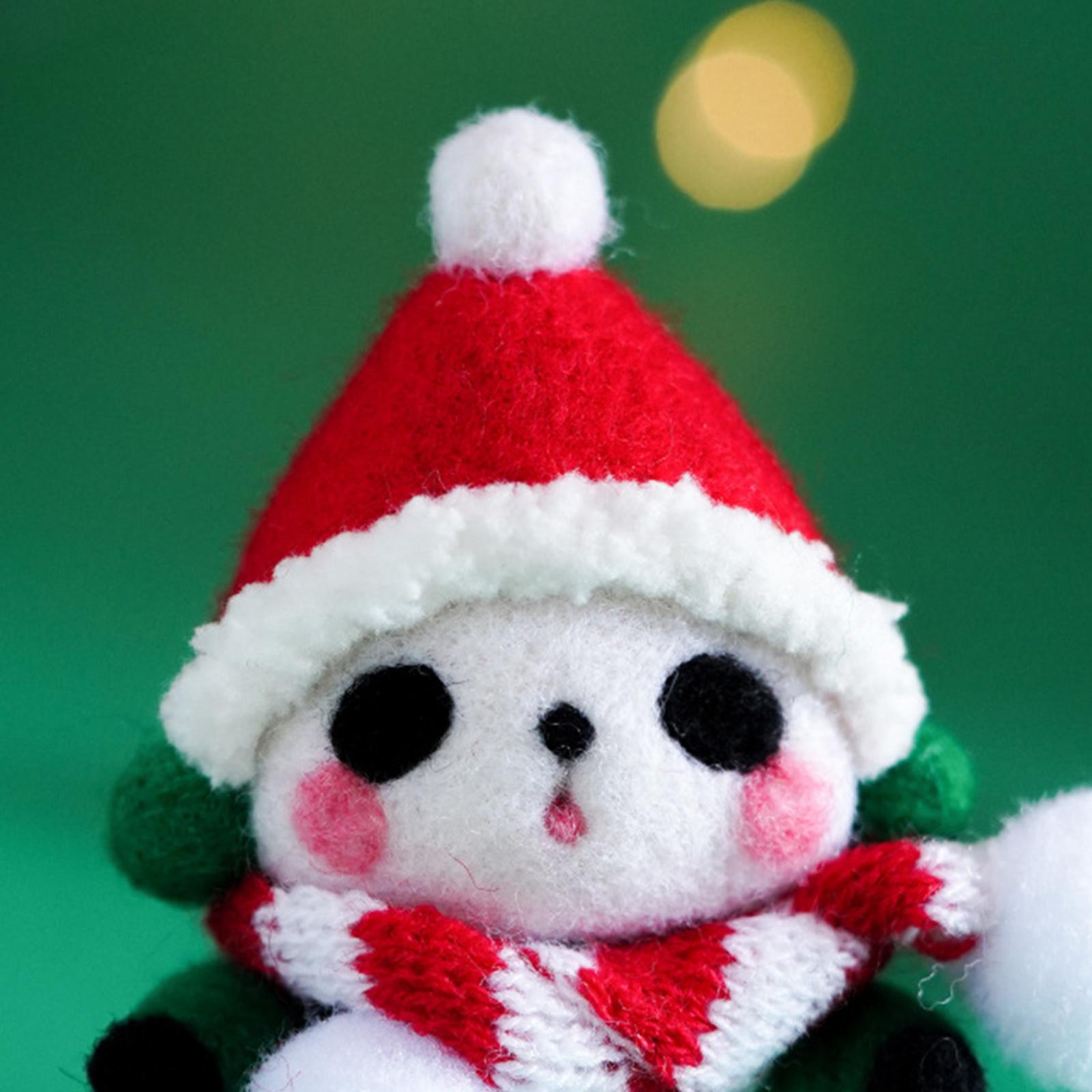 1x Cute Animal Needle Felting Starter Kit with Needle for Beginner Kid Adult Panda