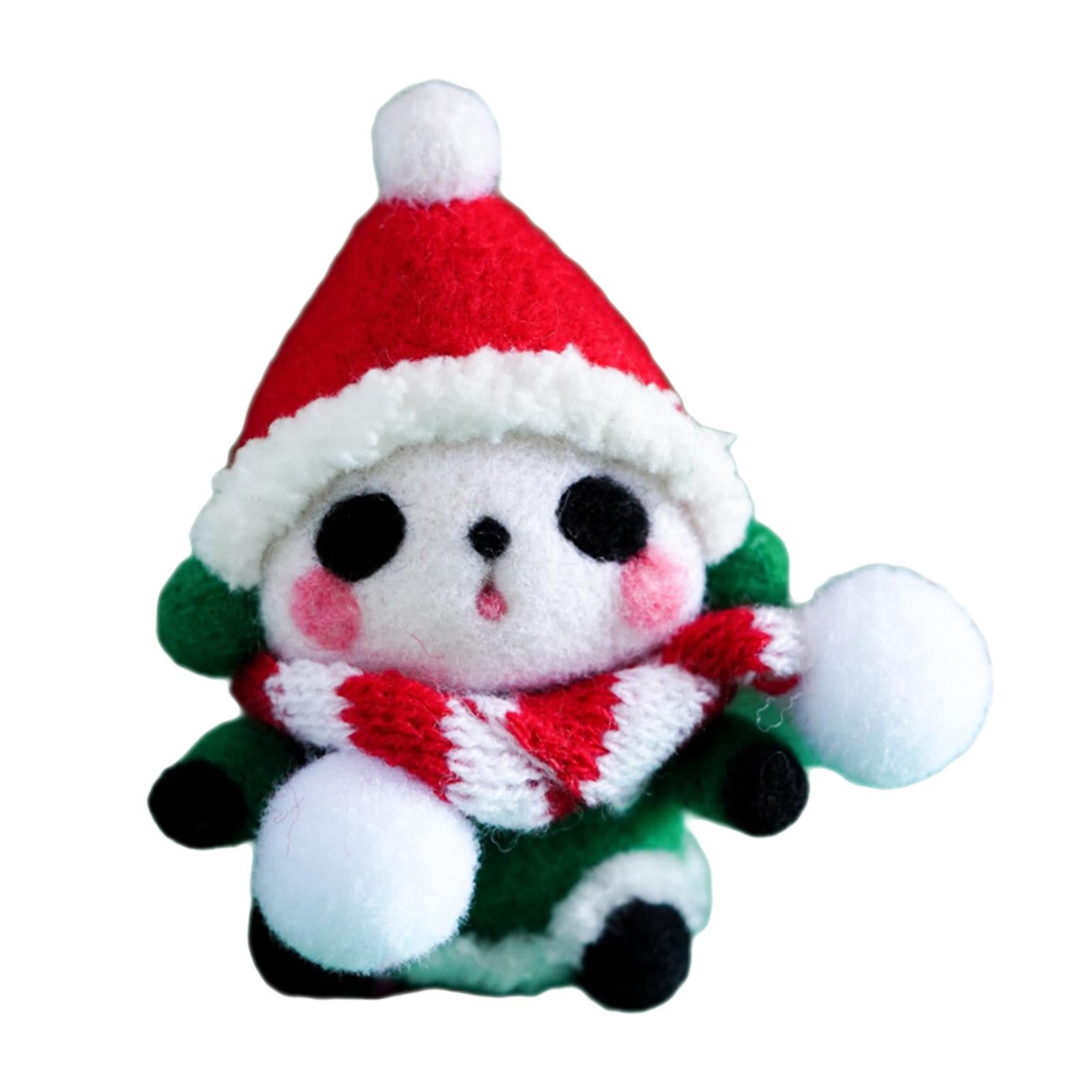 1x Cute Animal Needle Felting Starter Kit with Needle for Beginner Kid Adult Panda