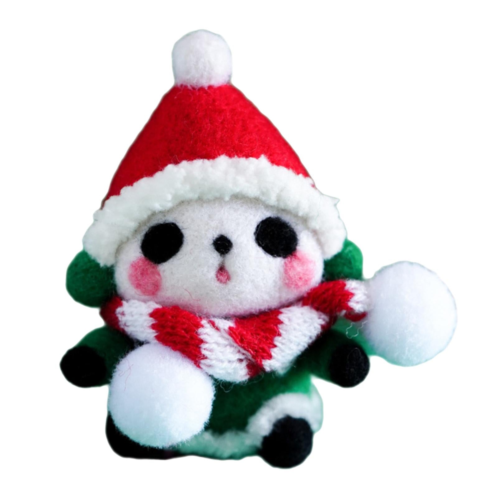 1x Cute Animal Needle Felting Starter Kit with Needle for Beginner Kid Adult Panda