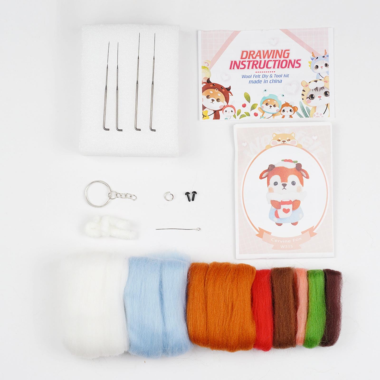 Wool Felt Needle Felt Tool Set Craft Tool Kit for Starter Beginners Style 1