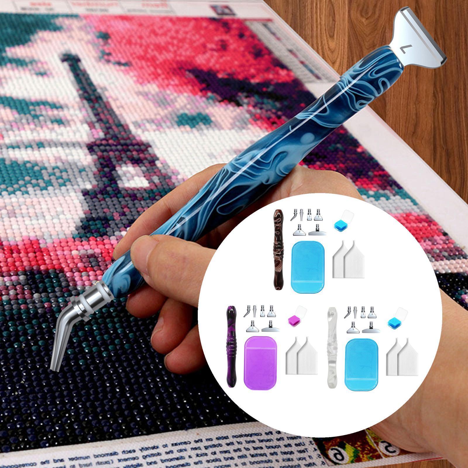 5D Resin Mat Storage Box Art Kit Stylus Pen Box Replace  Brown rod