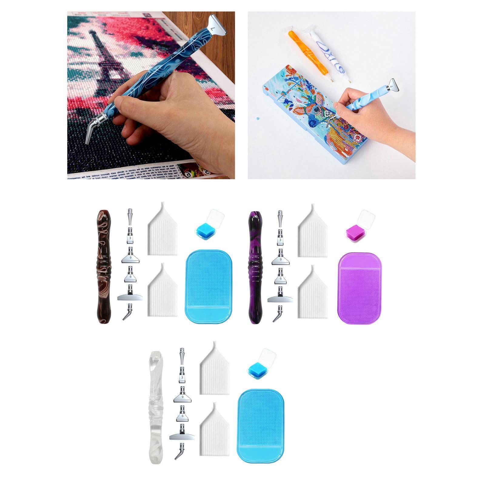 5D Resin Mat Storage Box Art Kit Stylus Pen Box Replace  Brown rod