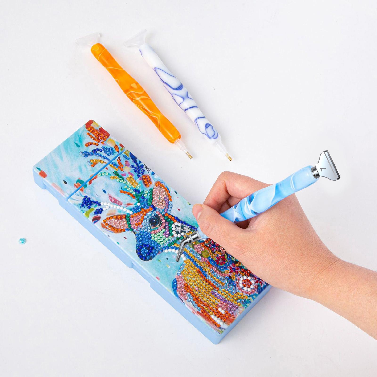 5D Resin Mat Storage Box Art Kit Stylus Pen Box Replace  White rod