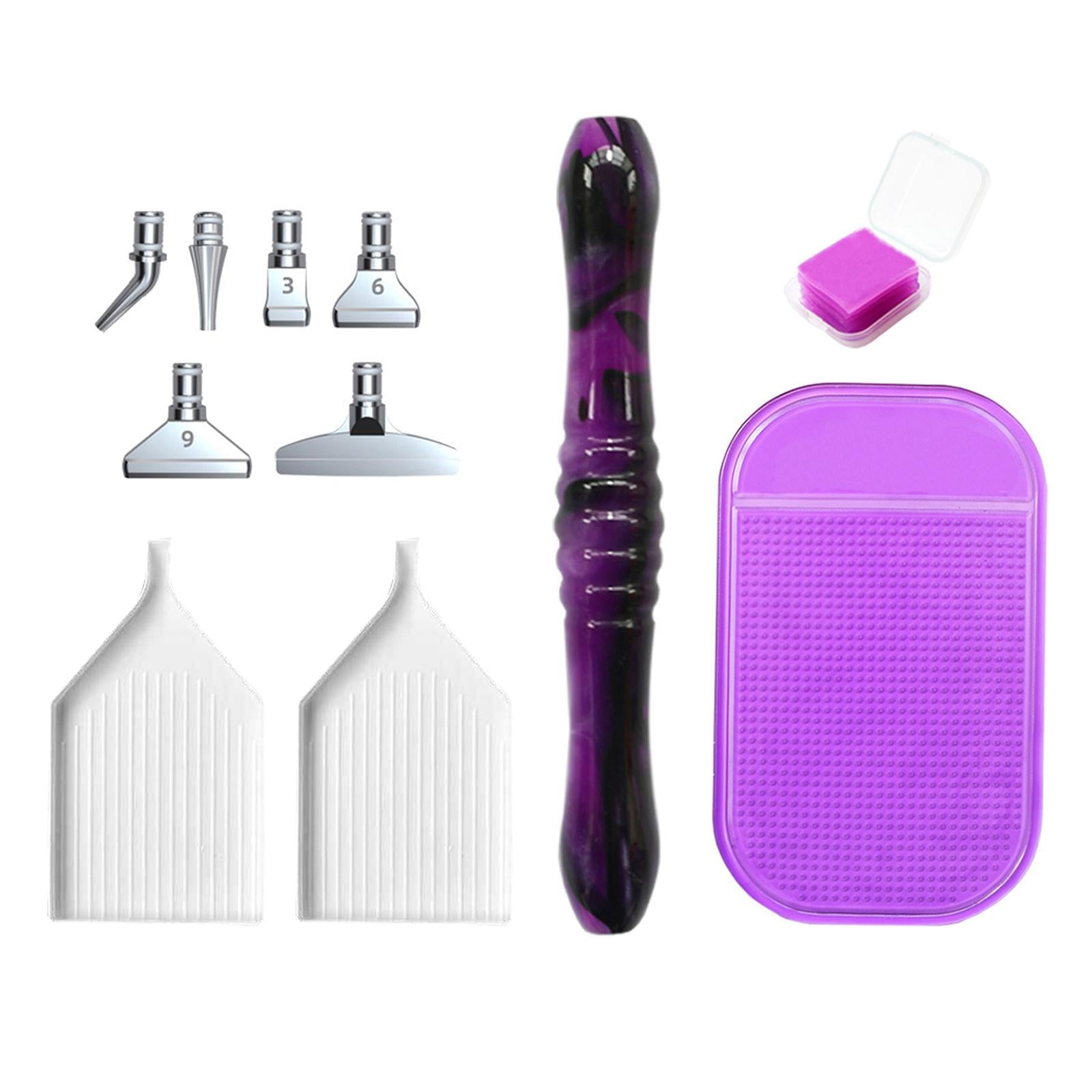 5D Resin Mat Storage Box Art Kit Stylus Pen Box Replace  Dark purple rod