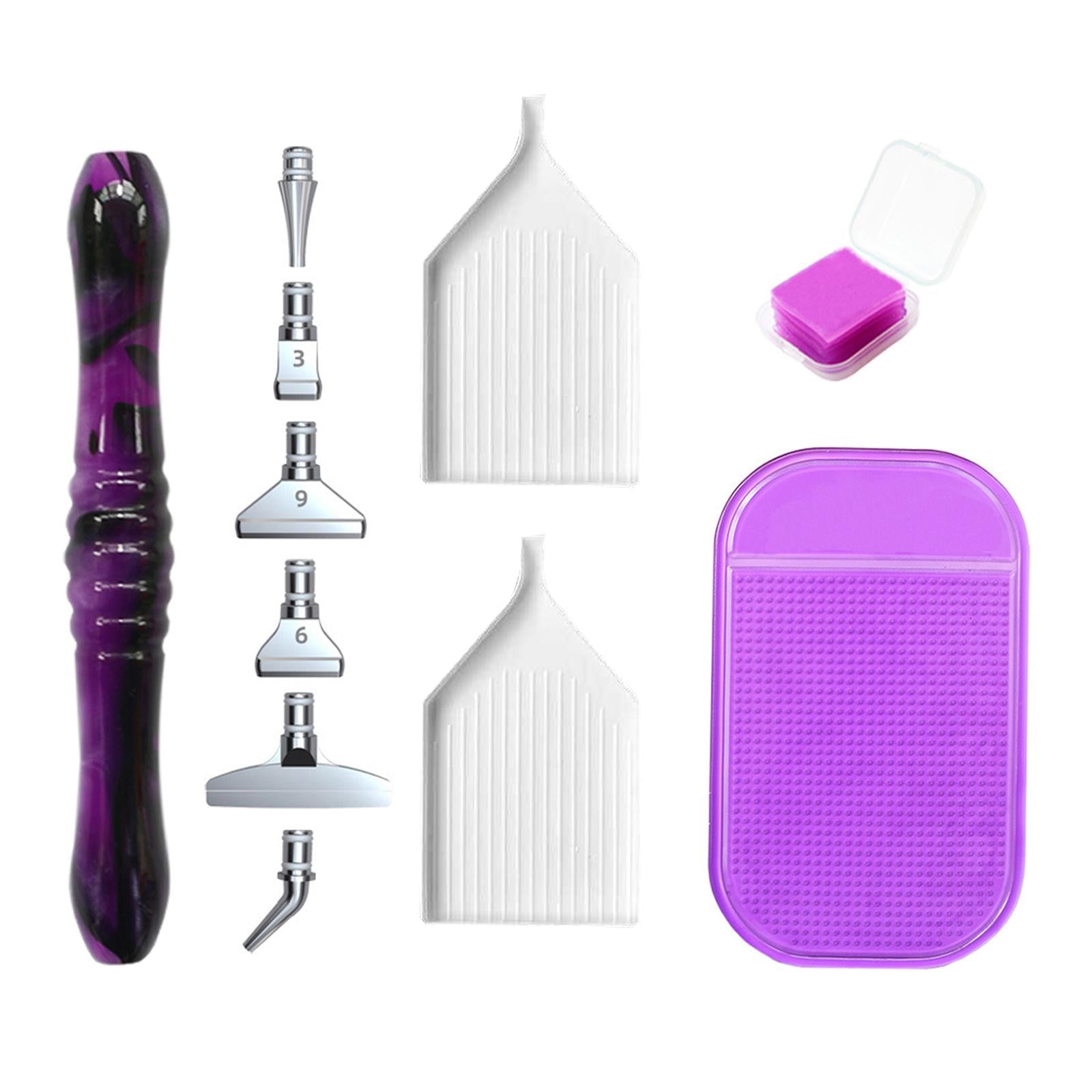 5D Resin Mat Storage Box Art Kit Stylus Pen Box Replace  Dark purple rod