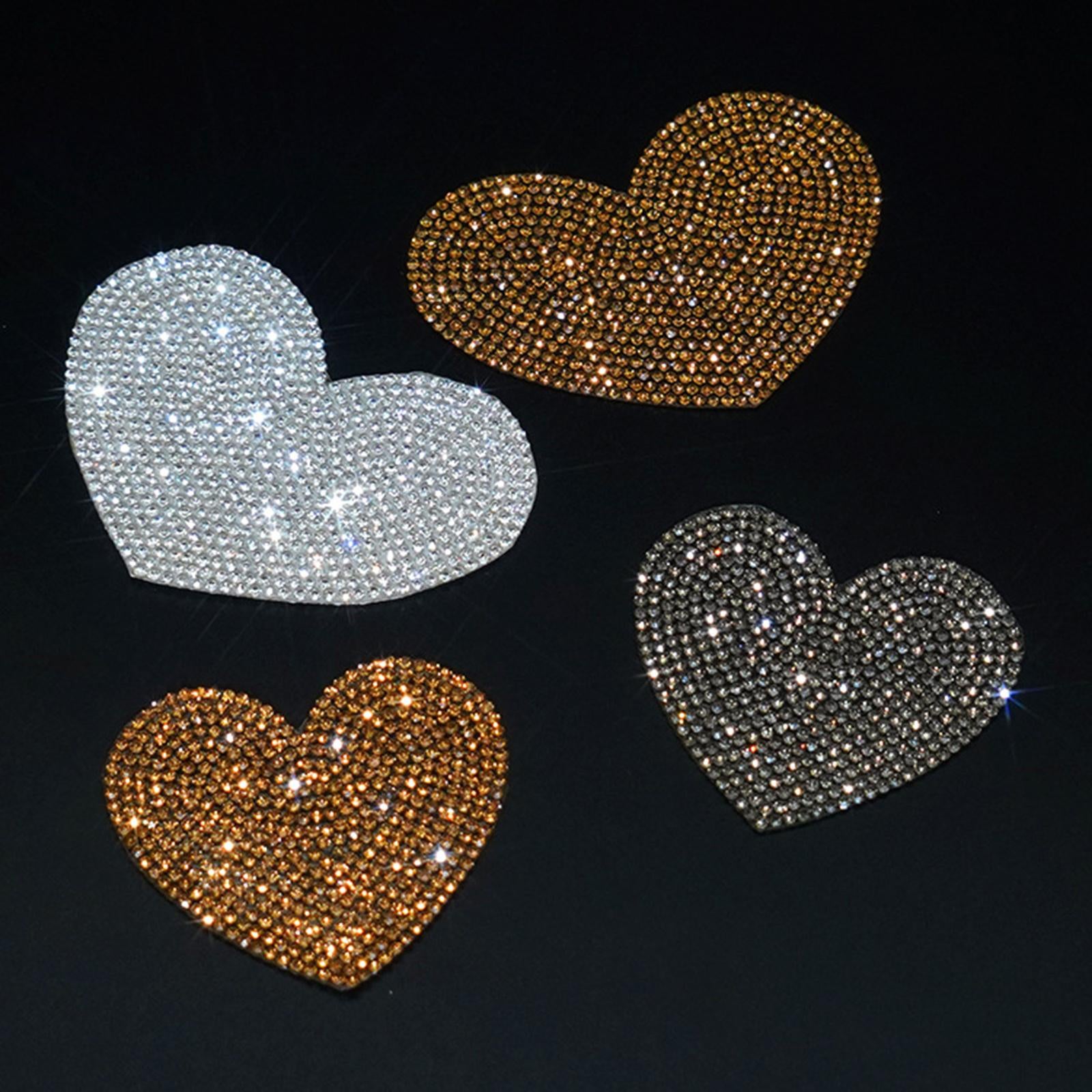 4 Pcs/Lot Rhinestone Sticker Phone Case Decoration Bling Sewing Accessories