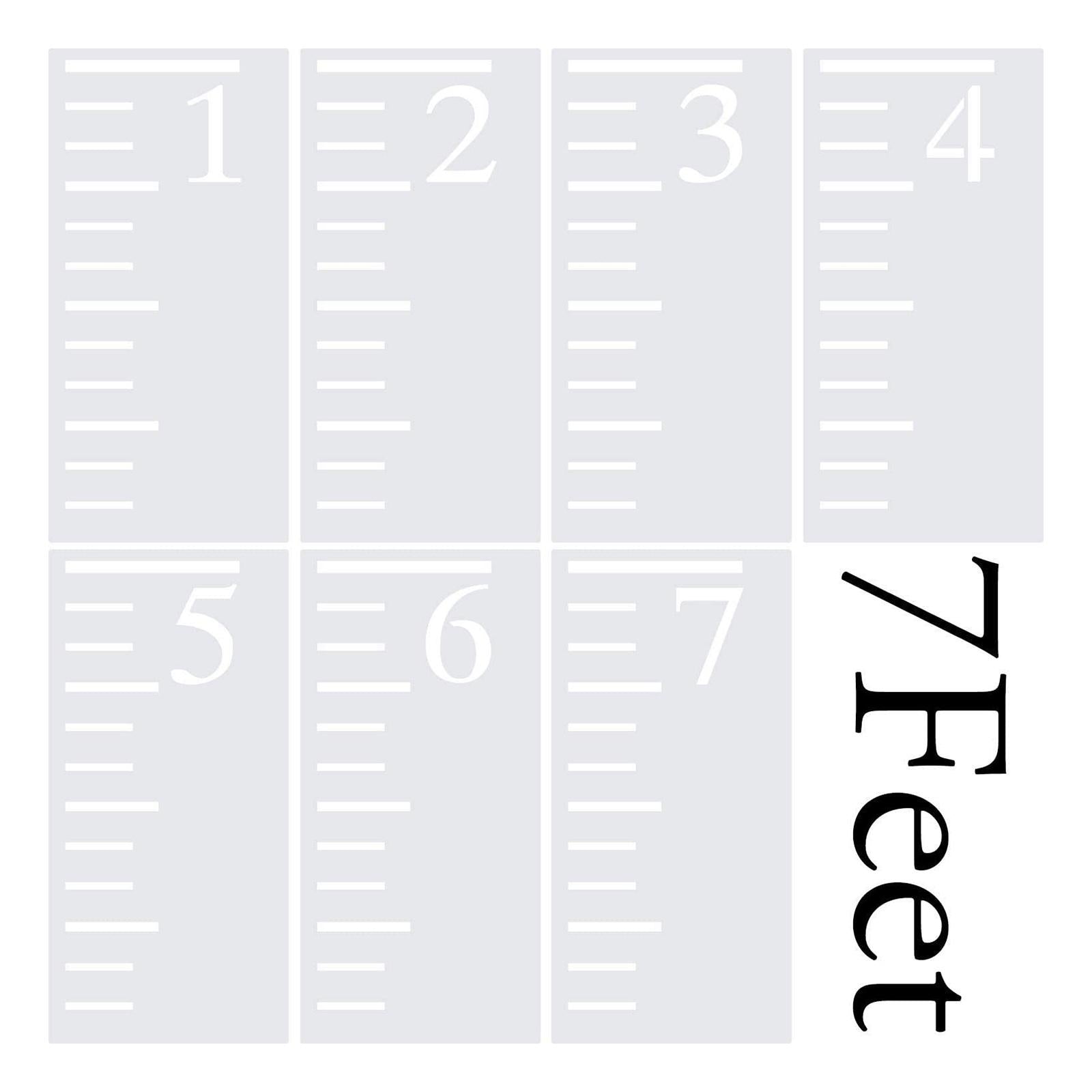 Kids Growth Chart Stencil - Durable & Reusable Stencils Baby Ruler Template Clear