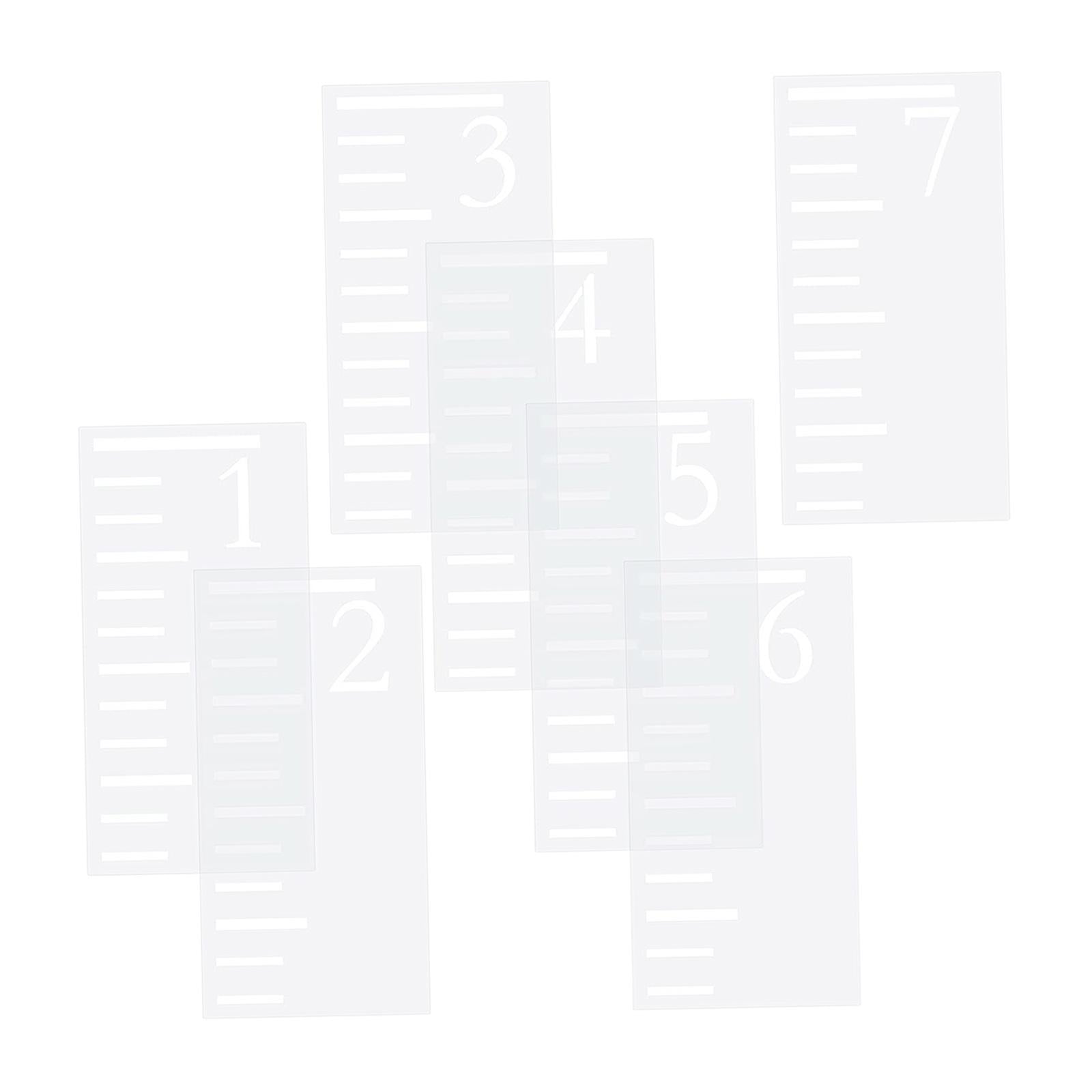 Kids Growth Chart Stencil - Durable & Reusable Stencils Baby Ruler Template Clear