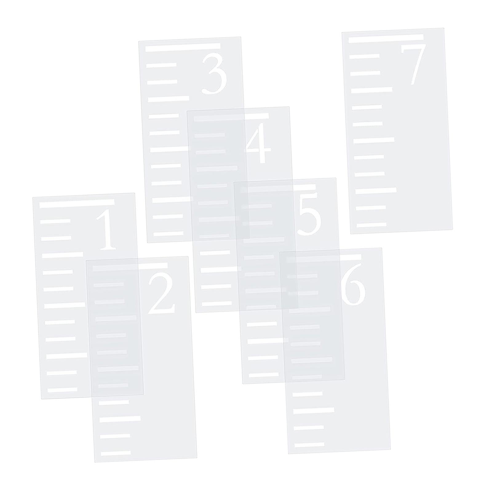 Kids Growth Chart Stencil - Durable & Reusable Stencils Baby Ruler Template White