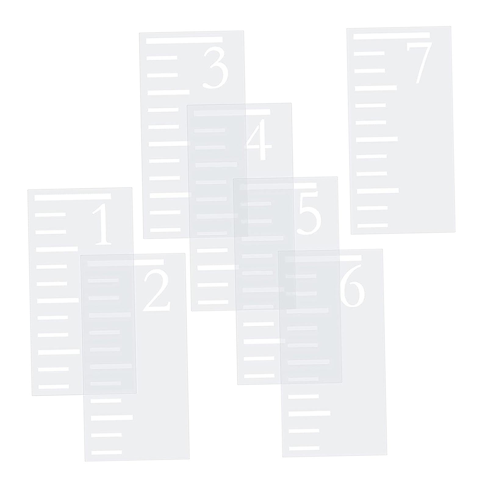 Kids Growth Chart Stencil - Durable & Reusable Stencils Baby Ruler Template White