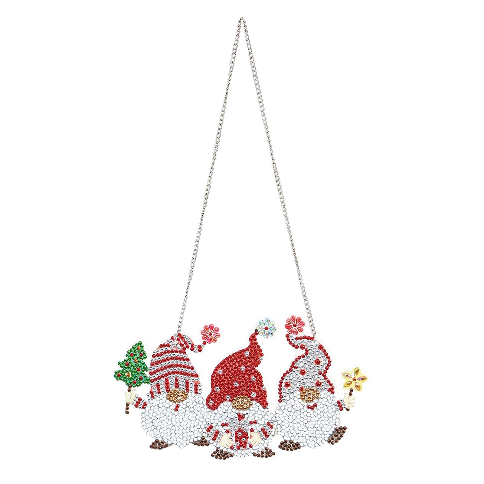 Xmas Diamond Painting Pendant DIY Hanging Decoration for Door Window AA844