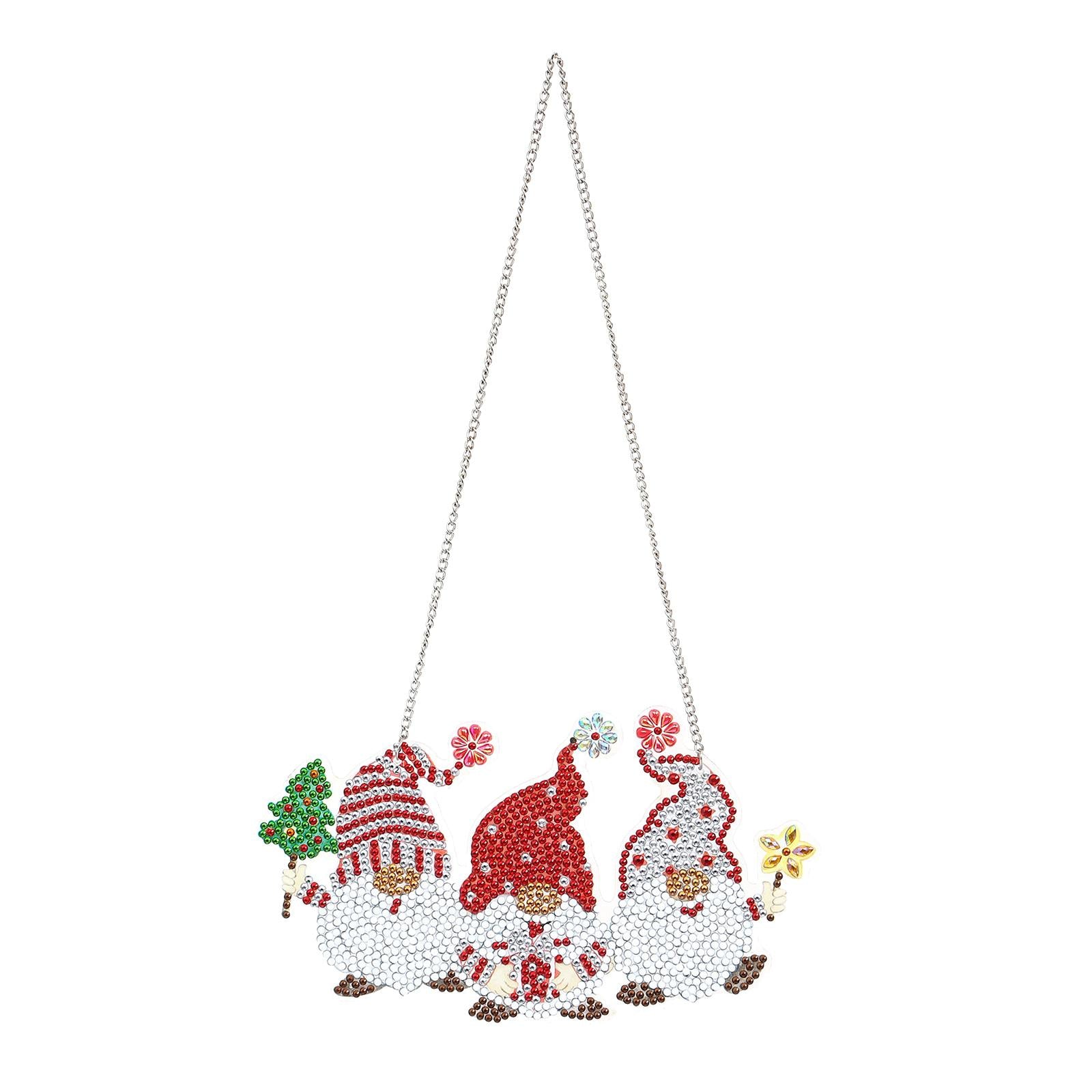 Xmas Diamond Painting Pendant DIY Hanging Decoration for Door Window AA844