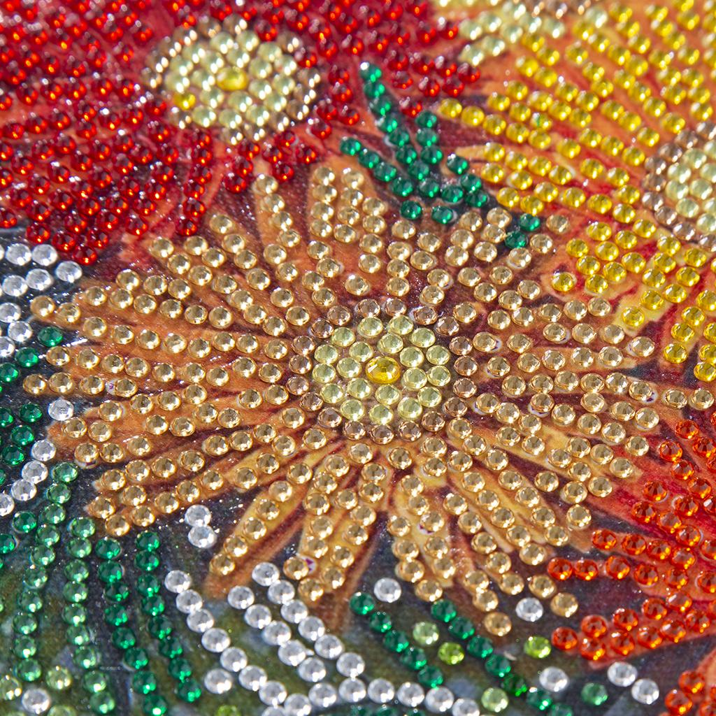 1x 5D DIY Full Drill Diamond Painting Flowers Hearts Cross Stitch Wall Decor Yellow Flower