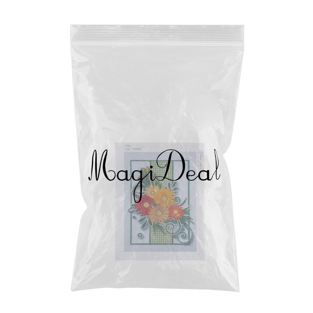 1x 5D DIY Full Drill Diamond Painting Flowers Hearts Cross Stitch Wall Decor Yellow Flower