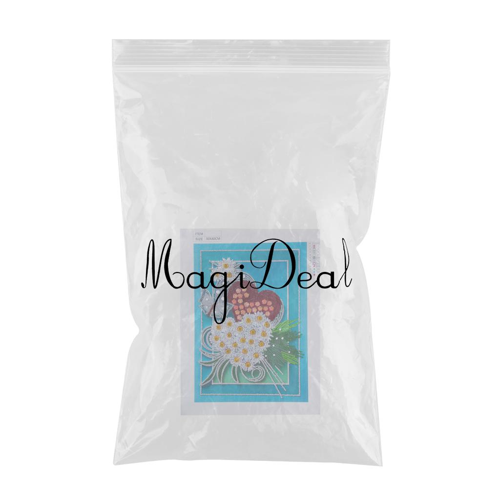 1x 5D DIY Full Drill Diamond Painting Flowers Hearts Cross Stitch Wall Decor Heart Flower