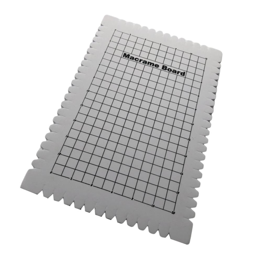 Macrame Board Mat w/ Grid 160x245x20mm Handcrafted Braiding Knotting Project