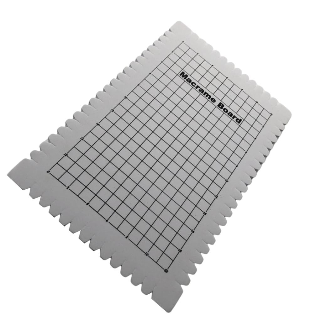 Macrame Board Mat w/ Grid 160x245x20mm Handcrafted Braiding Knotting Project