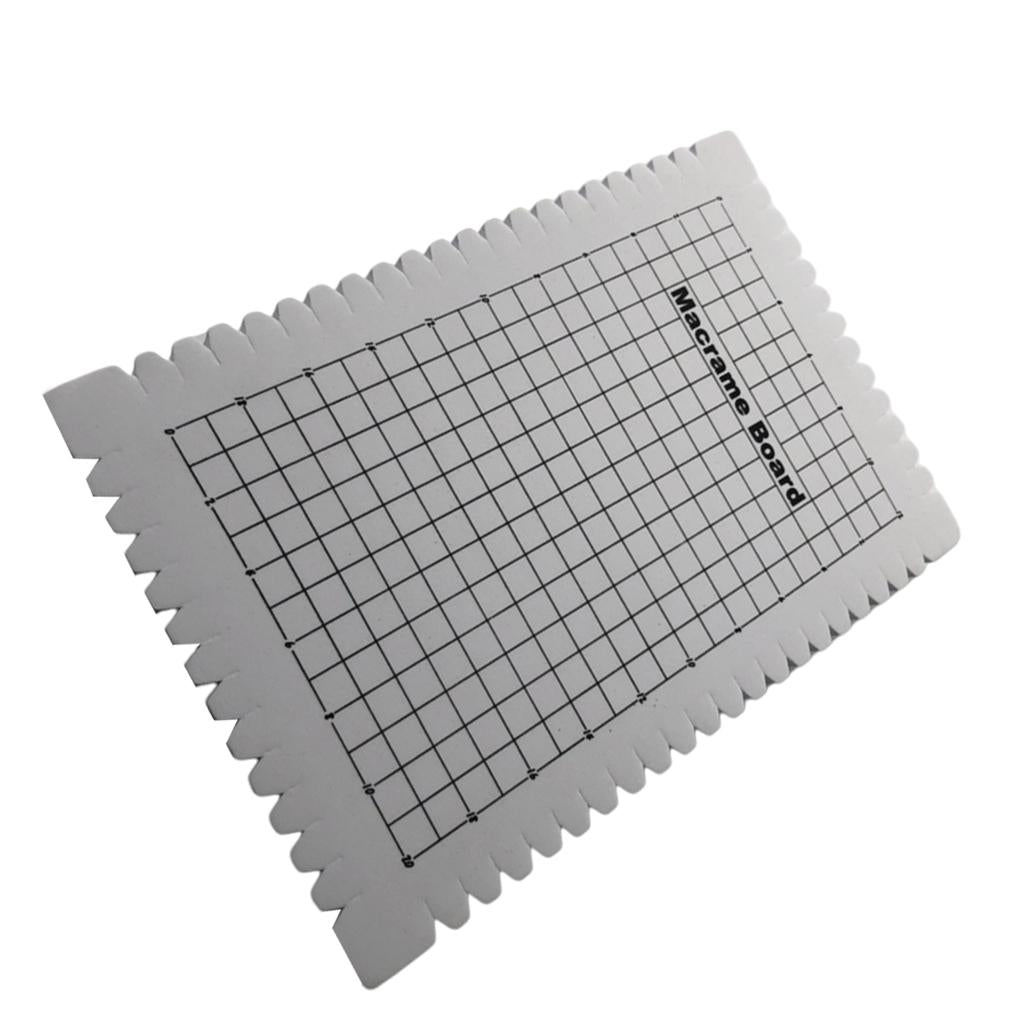 Macrame Board Mat w/ Grid 160x245x20mm Handcrafted Braiding Knotting Project