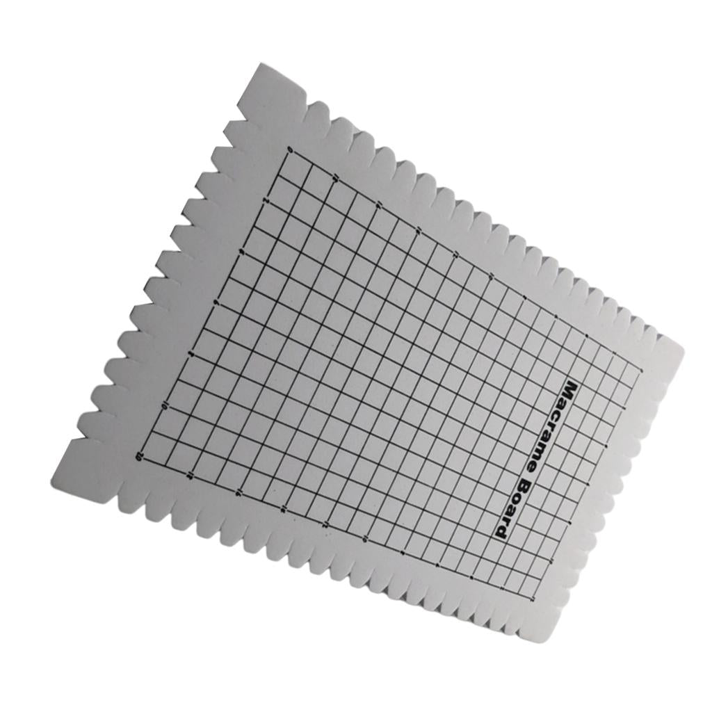 Macrame Board Mat w/ Grid 160x245x20mm Handcrafted Braiding Knotting Project