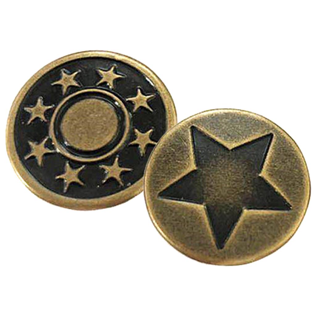25 Set 17mm Jeans Buttons No Sew Repair Replacement Tack Buttons DIY Crafts