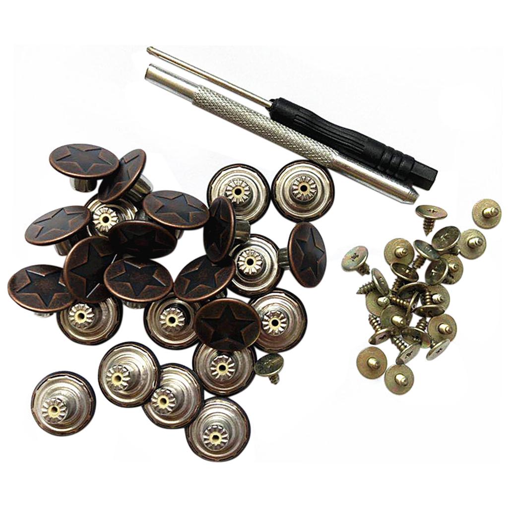 25 Set 17mm Jeans Buttons No Sew Repair Replacement Tack Buttons DIY Crafts