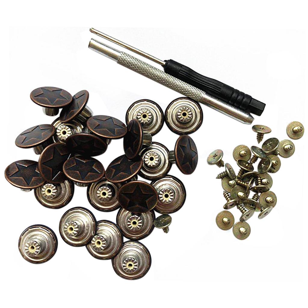 25 Set 17mm Jeans Buttons No Sew Repair Replacement Tack Buttons DIY Crafts