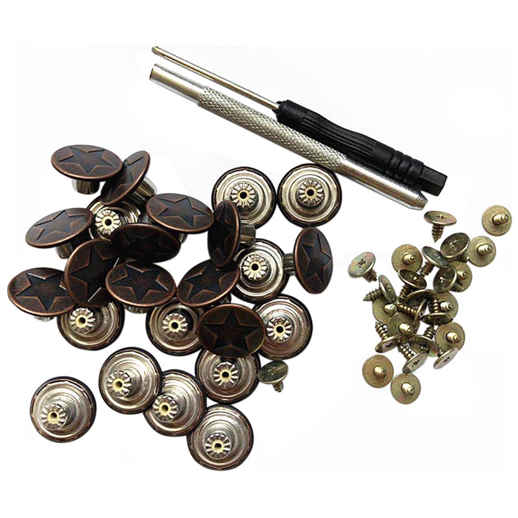 25 Set 17mm Jeans Buttons No Sew Repair Replacement Tack Buttons DIY Crafts