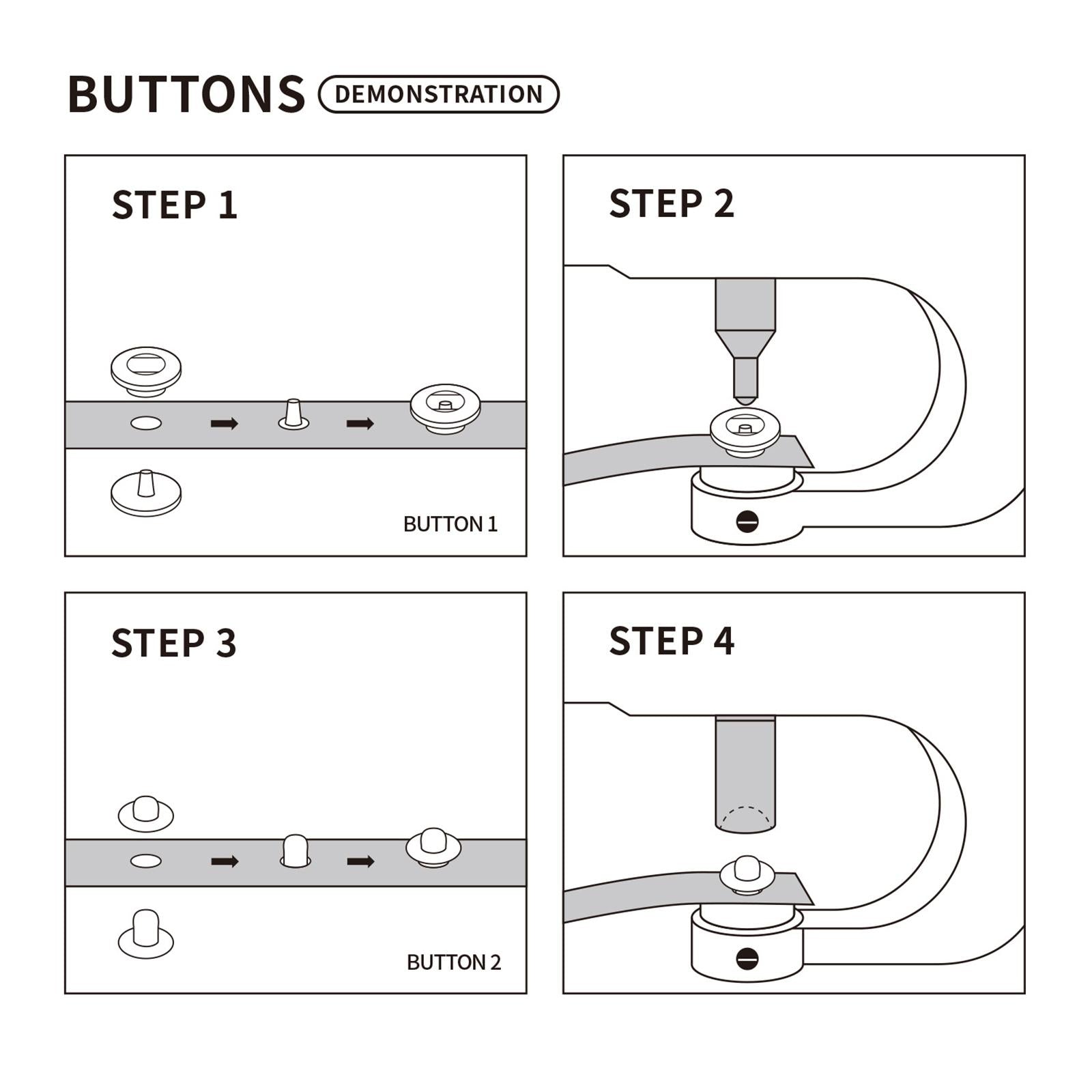 100xSnap Button Kit Copper Snap w/ Fastener Pliers for Clothes Sewing Diaper Silver