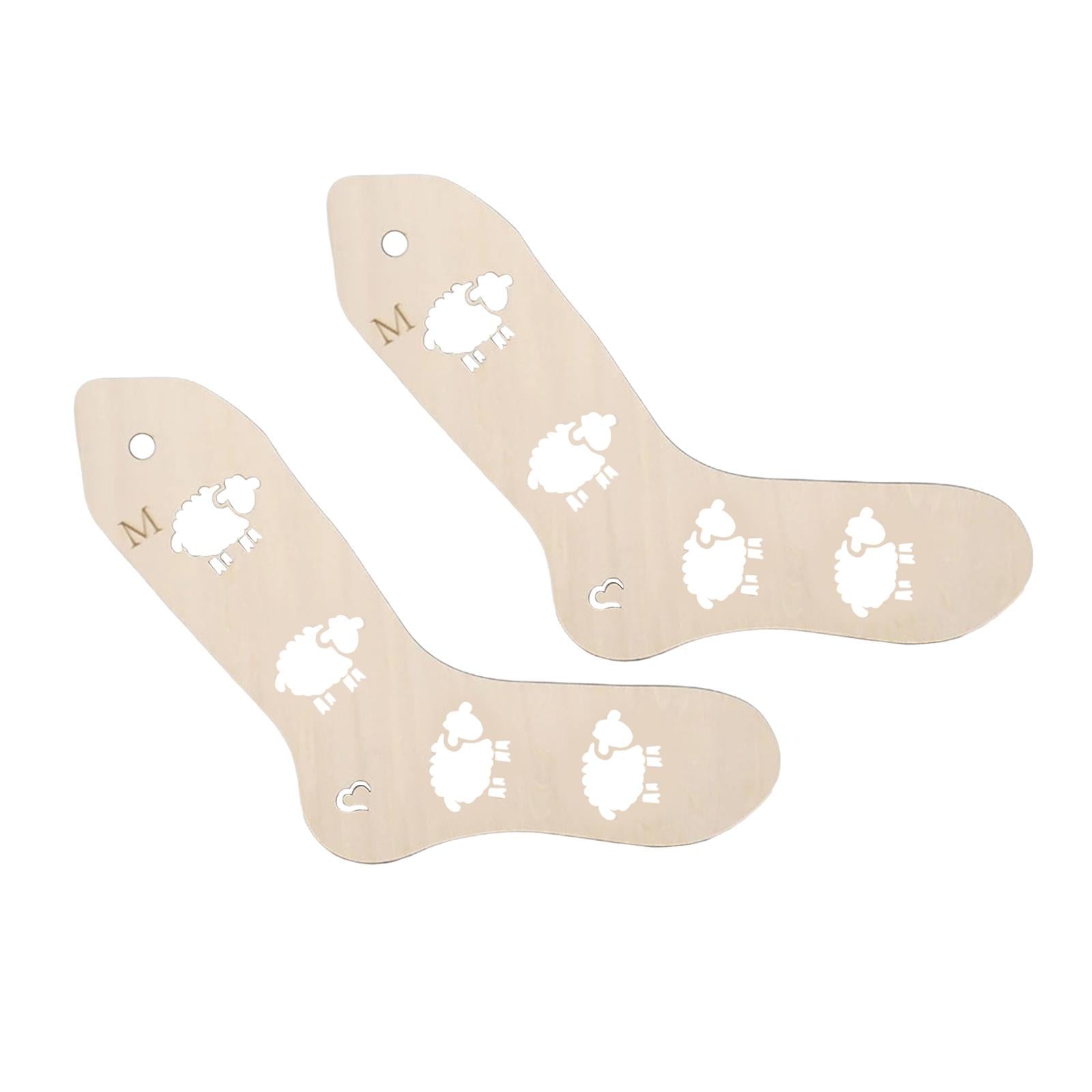 Sock Blocker Wooden Household Knitting Mold 2 Pcs for Lovers for Female LT06004