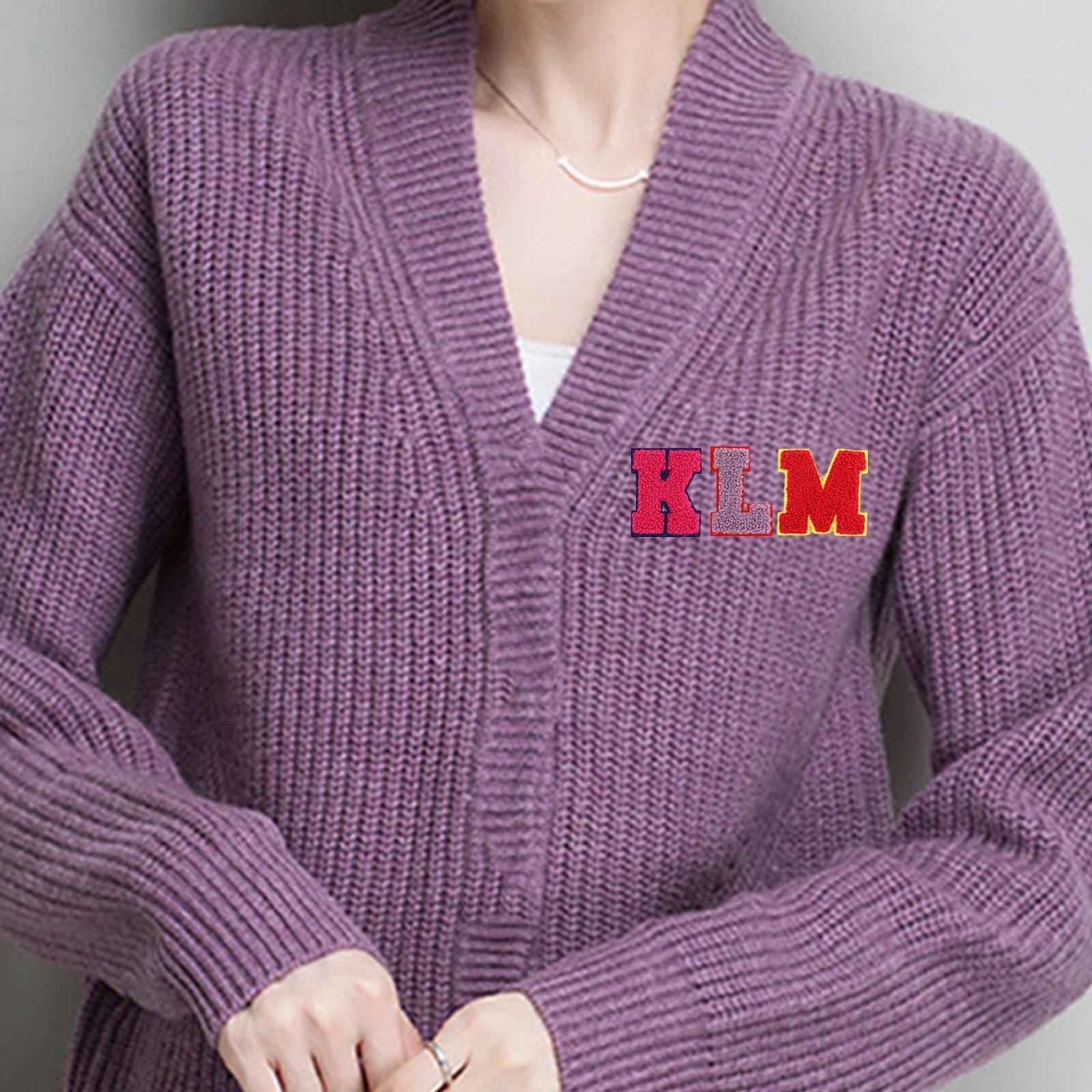 Alphabet Letters Patch Iron/ Sew On Patches for Jeans Hat Shirts Multicolor