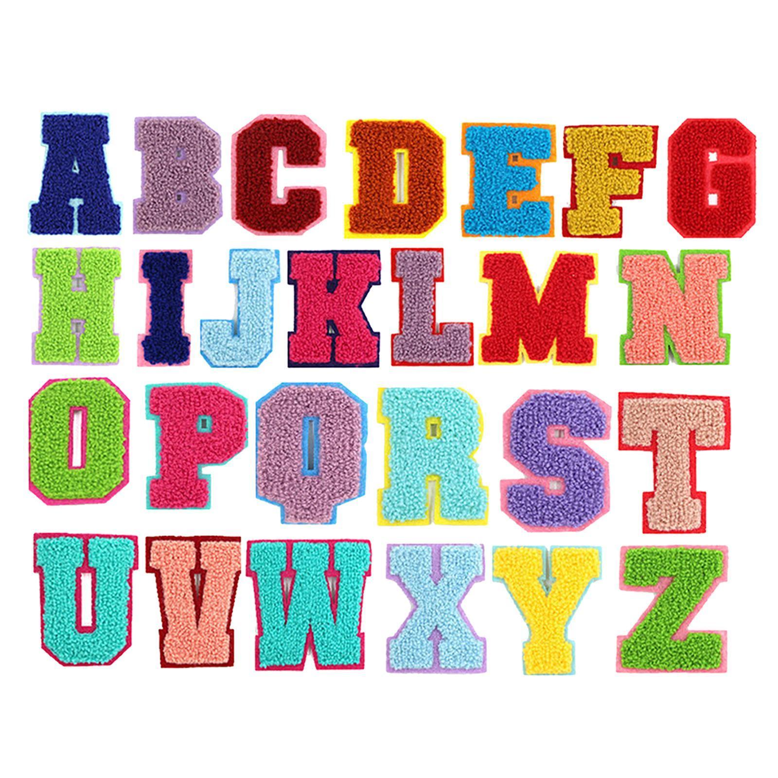 Alphabet Letters Patch Iron/ Sew On Patches for Jeans Hat Shirts Multicolor