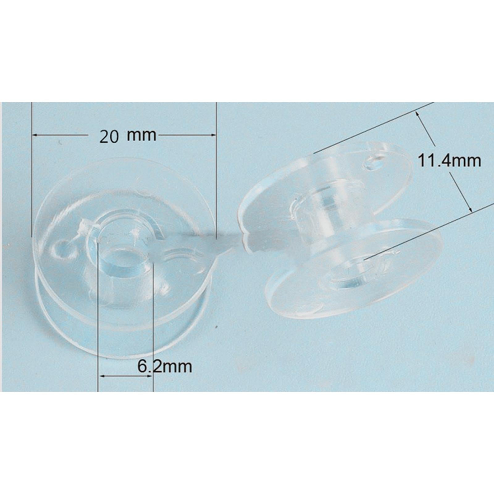 25pcs Plastic Sewing Machine Bobbins Spools Transparent Storage Case Tool