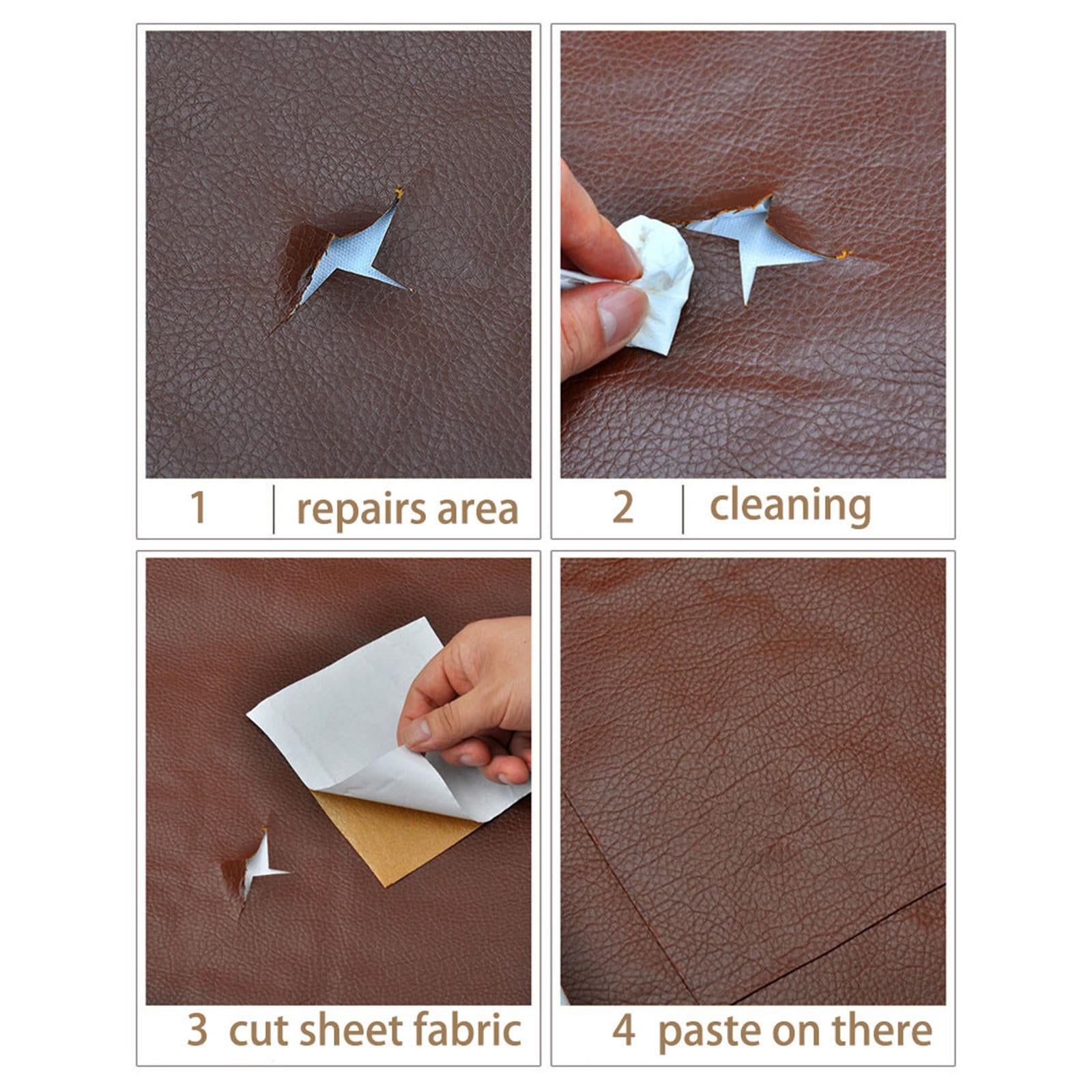 Household Leather Patches Artificial Repair Tape Repair Sticker for Indoor White